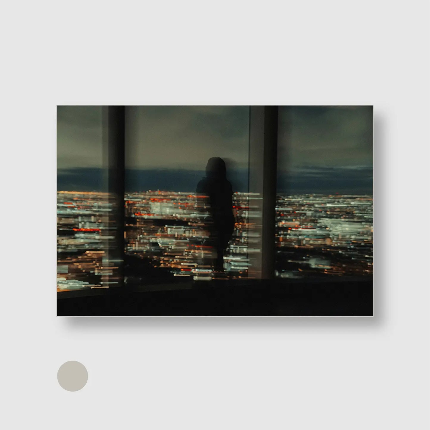 Urban Silhouette (Graphic Only) with Silver Frame - Intimate People Wall Art