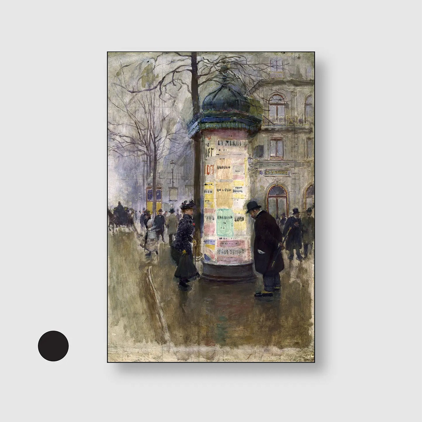 The Morris Column (1885) (Graphic Only) with Black Frame - Minimal Urban Wall Art
