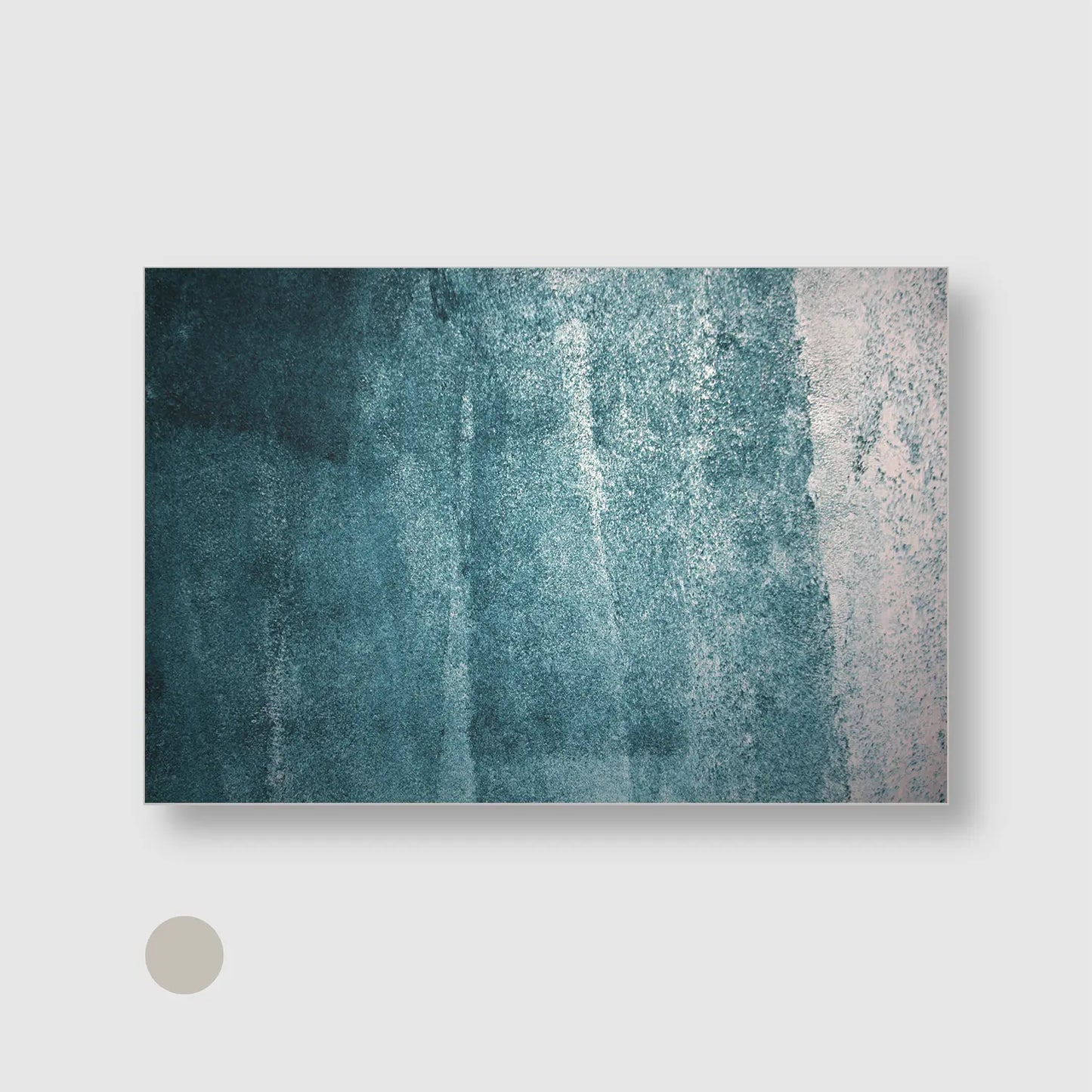 Seafoam Shadow (Graphic Only) with Silver Frame - Serene Texture Wall Art