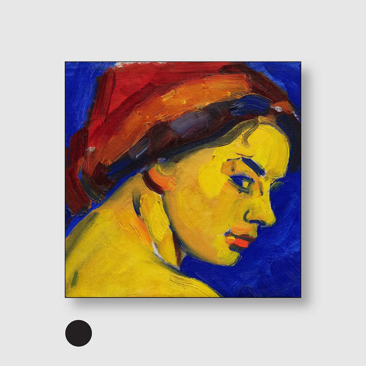 Woman's Head (1914) (Graphic Only) with Black Frame - Serene People Wall Art