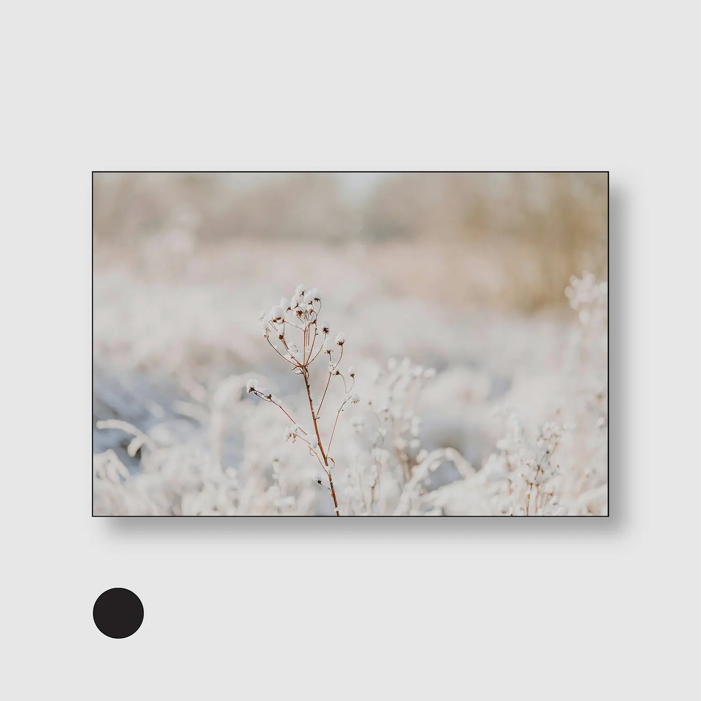 Winter’s Whisper (Graphic Only) with Black Frame - Serene Nature Wall Art