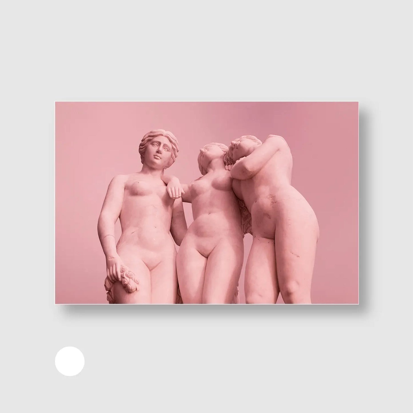 Blush in Marble (Graphic Only) with White Frame - Intimate People Wall Art