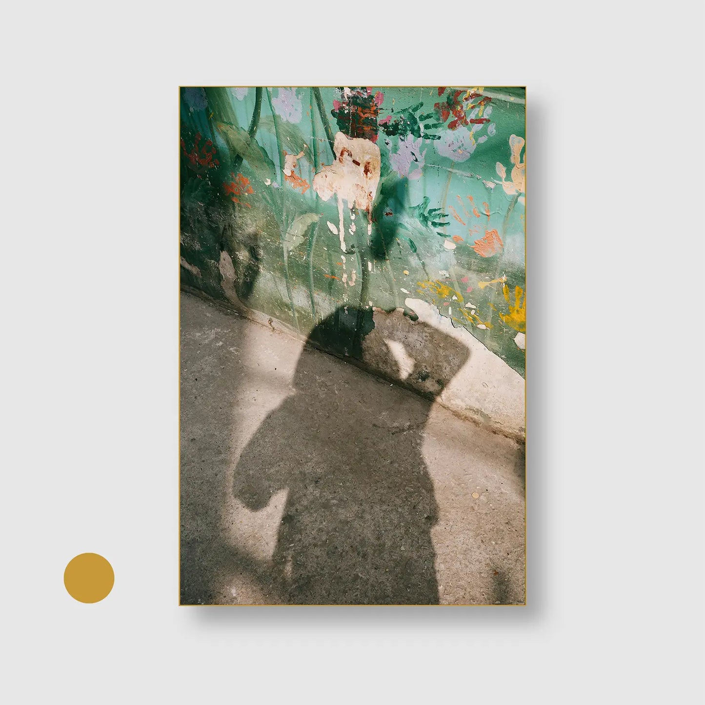Afternoon Silhouette (Graphic Only) with Gold Frame - Minimal Urban Wall Art