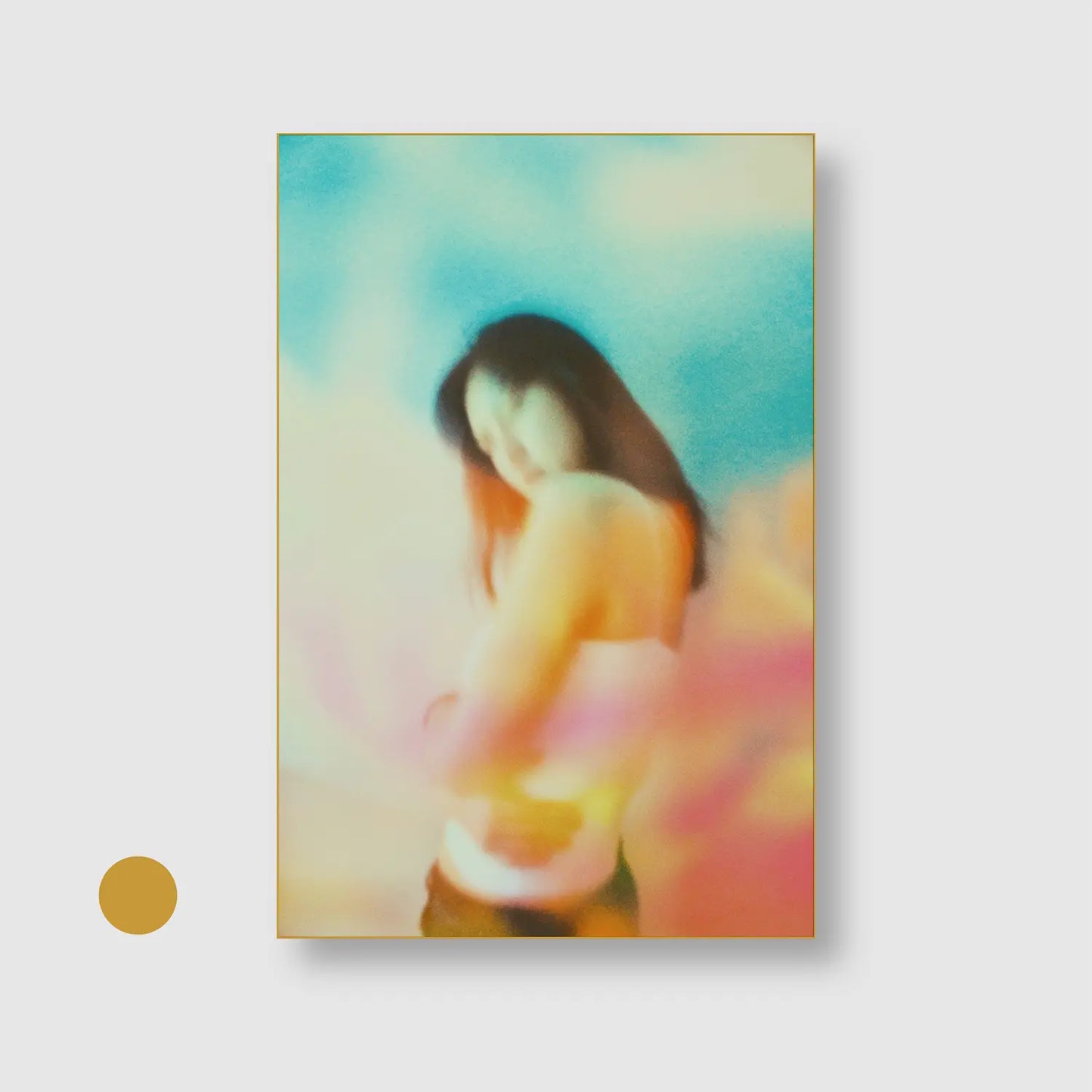 Pastel Haze (Graphic Only) with Gold Frame - Serene People Wall Art