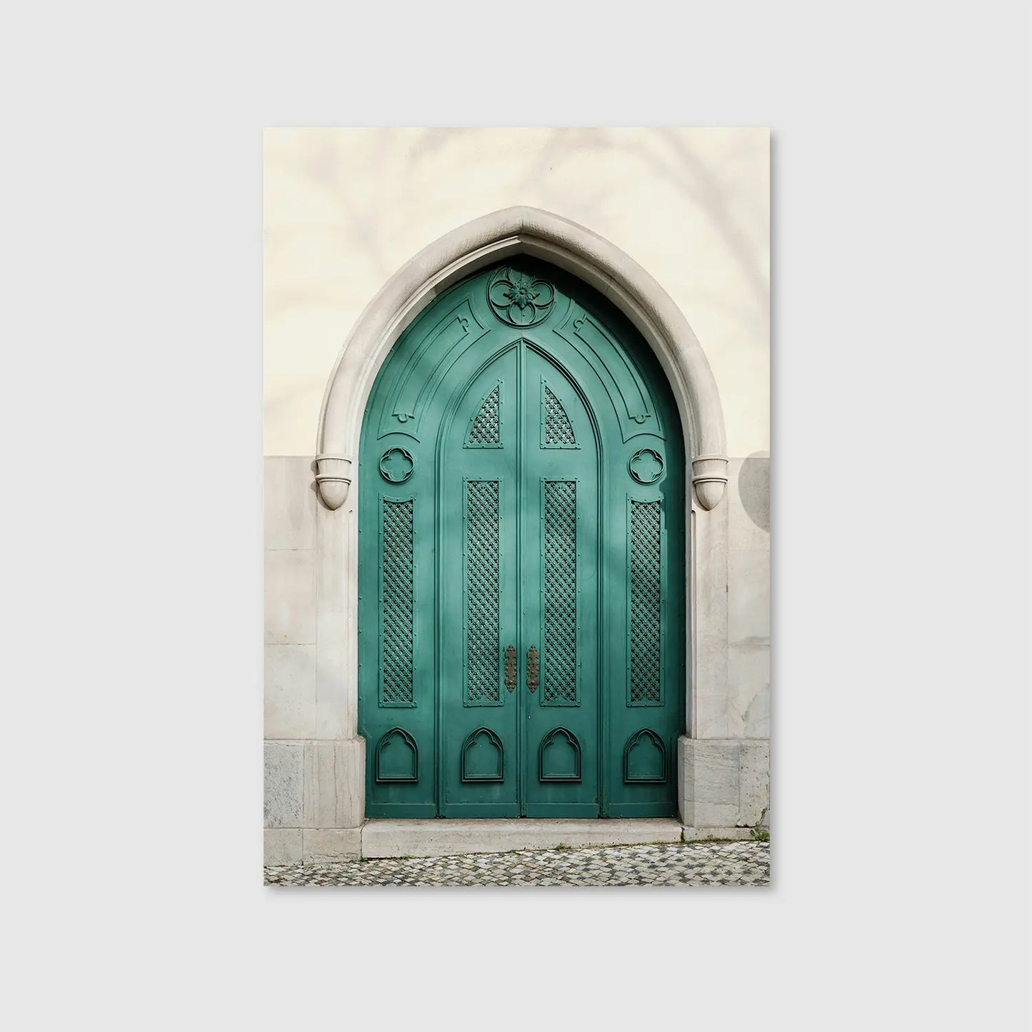 Emerald Entrance (Graphic Only) - Minimal Urban Wall Art for Office