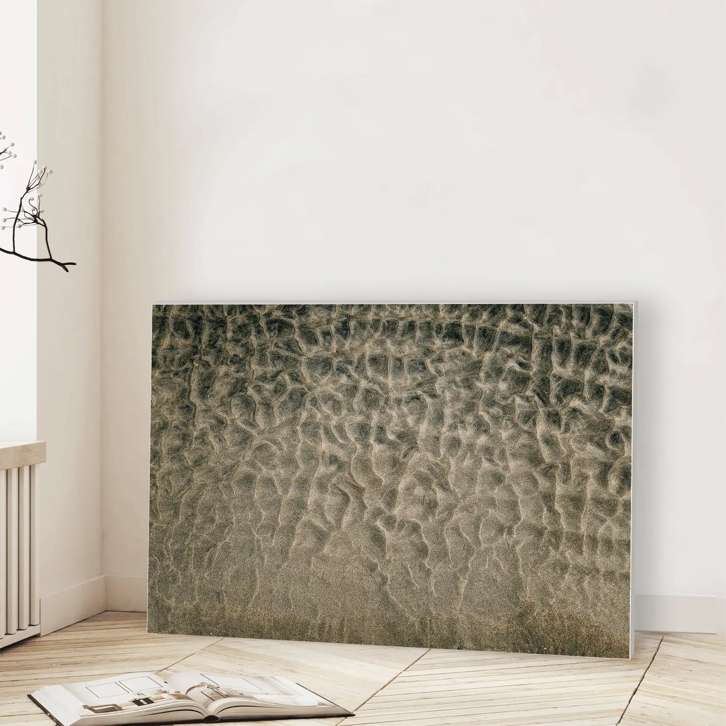 Sand Ripple Serenity (Graphic Only) Lifestyle View - Minimal Texture Wall Art