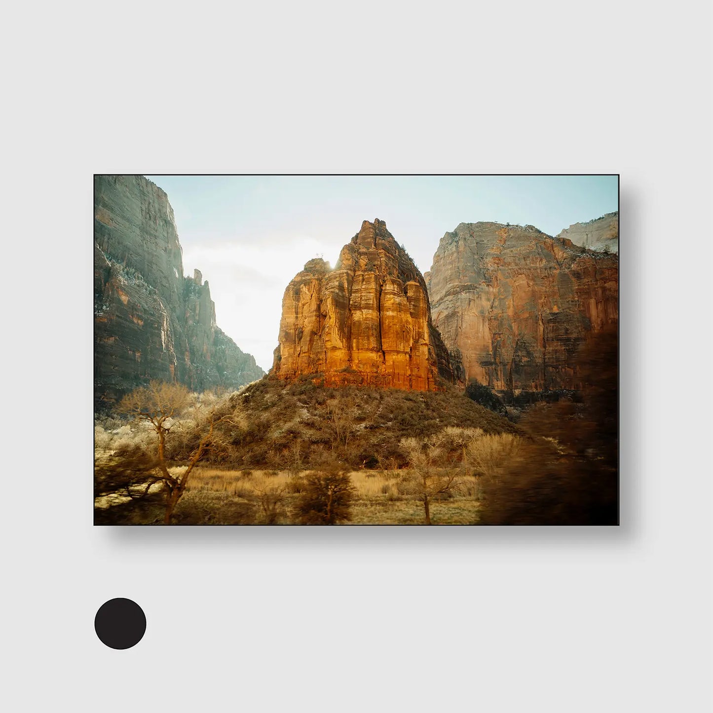 Desert Monument (Graphic Only) with Black Frame - Dramatic Nature Wall Art