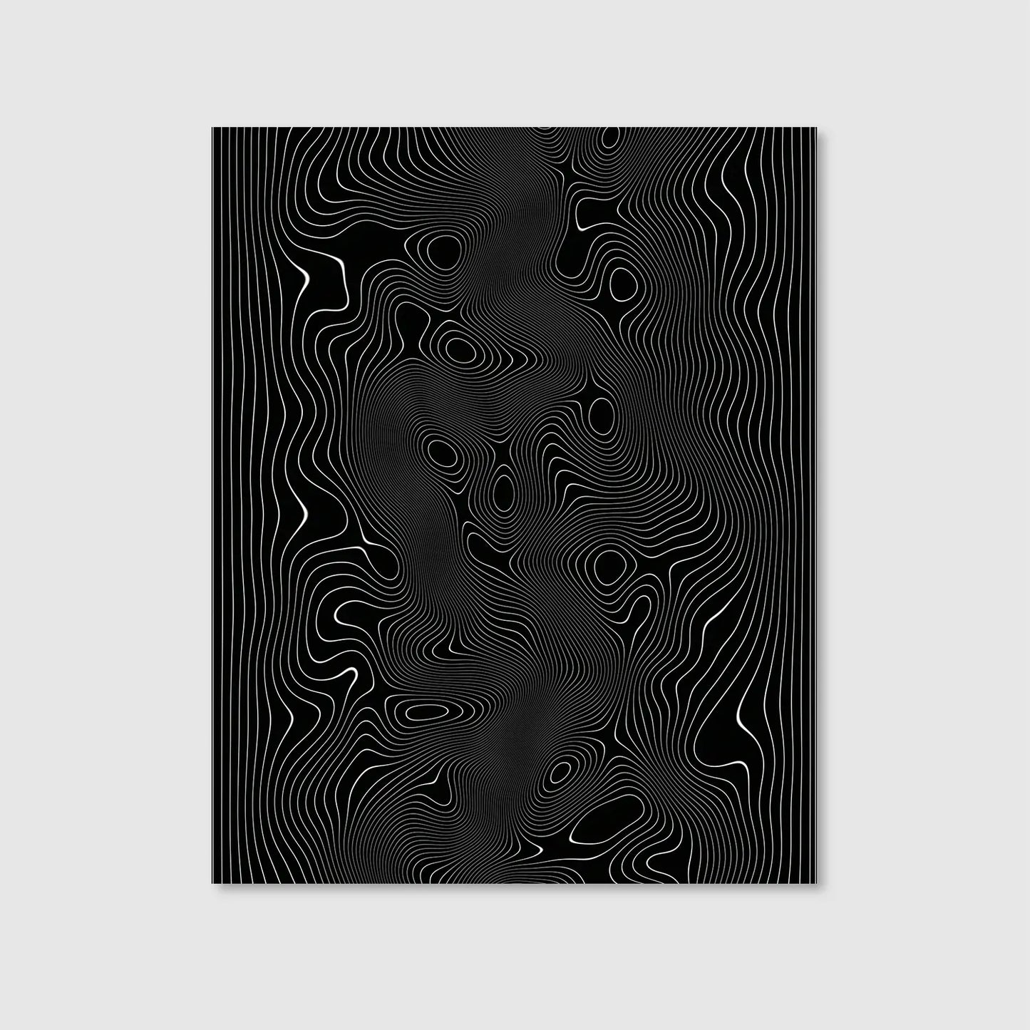 Midnight Contours (Graphic Only) - Minimal Abstract Wall Art for Office