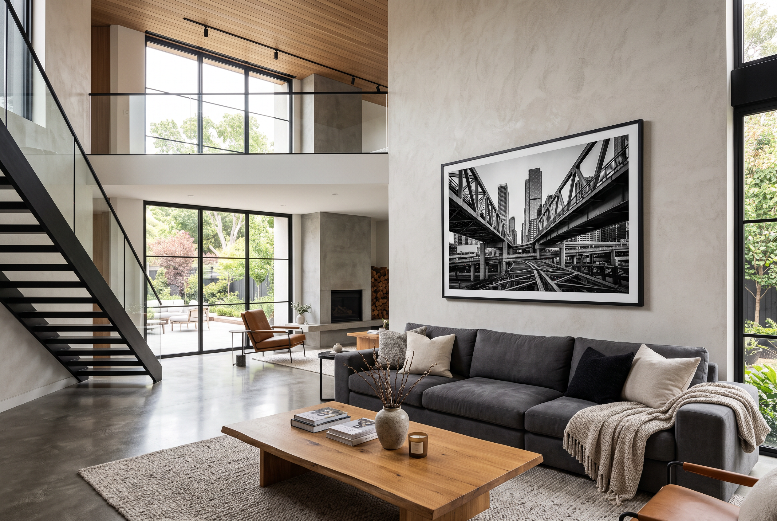 Decorating High Ceilings and Two-Story Walls: How to Scale Art for Tall Spaces