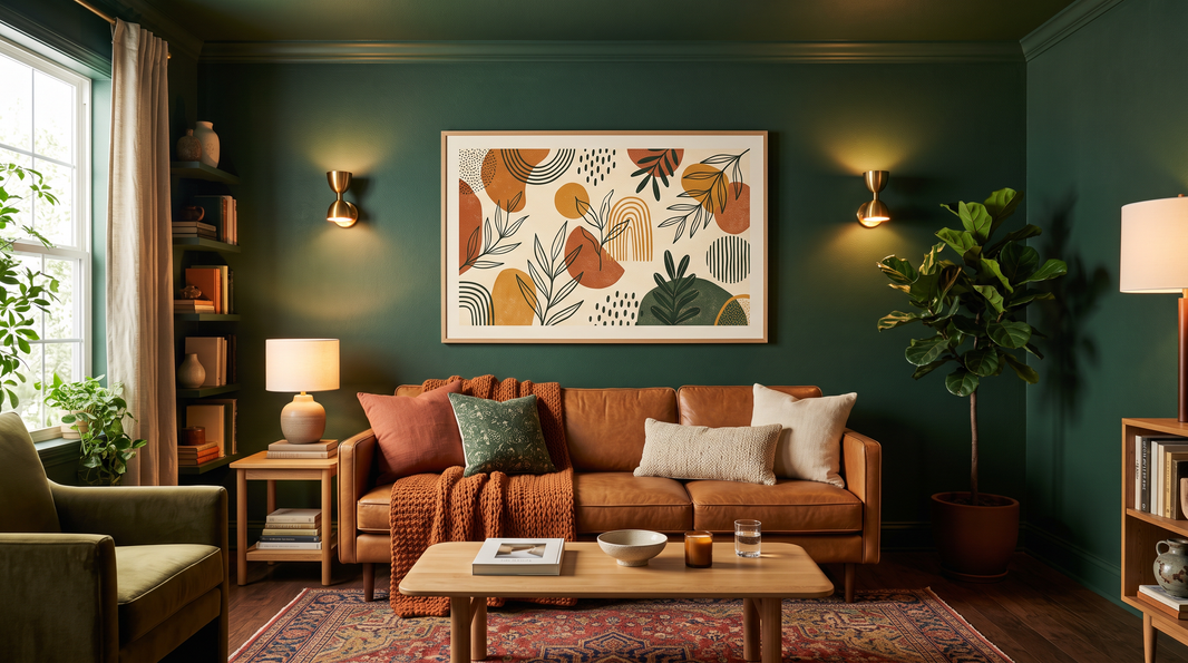 How to Style Wall Art on Dark Walls