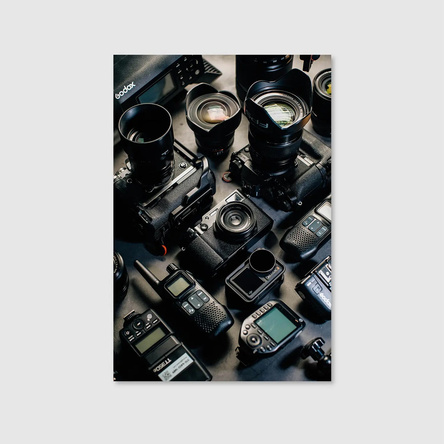 Through the Lens (Graphic Only) - Playful Still life Wall Art for Office