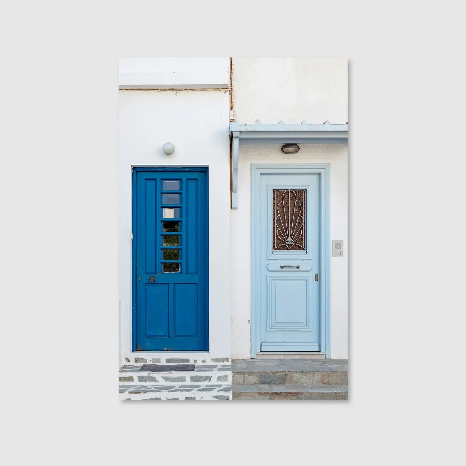 Twin Blues (Graphic Only) - Minimal Urban Wall Art for Living room