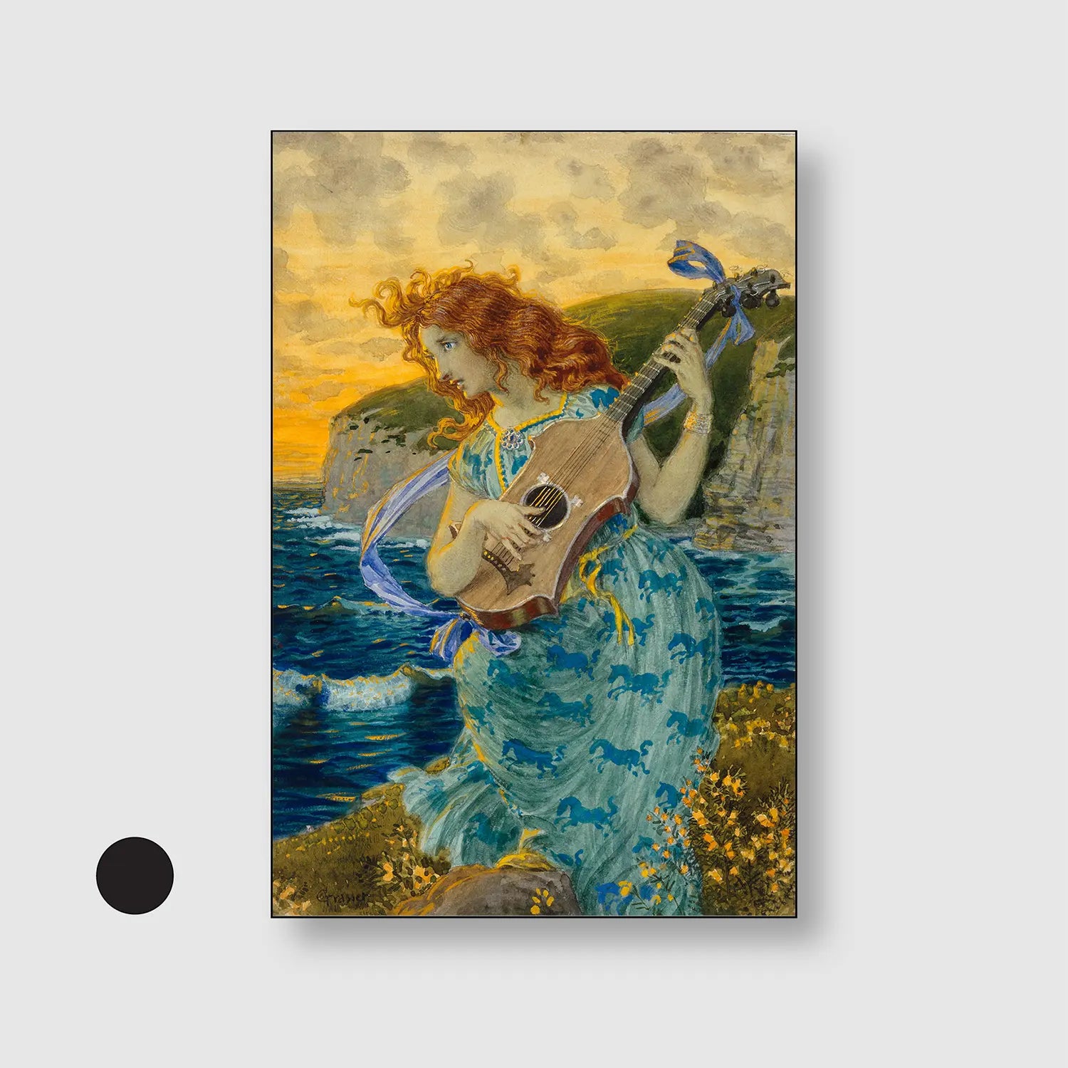 The Bard's Daughter (1900) (Graphic Only) with Black Frame - Cozy Abstract Wall Art
