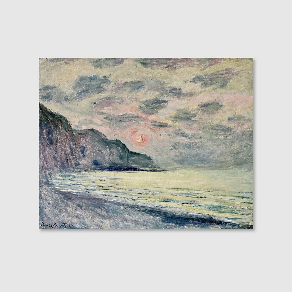 Sunset, Foggy Weather, Pourville
