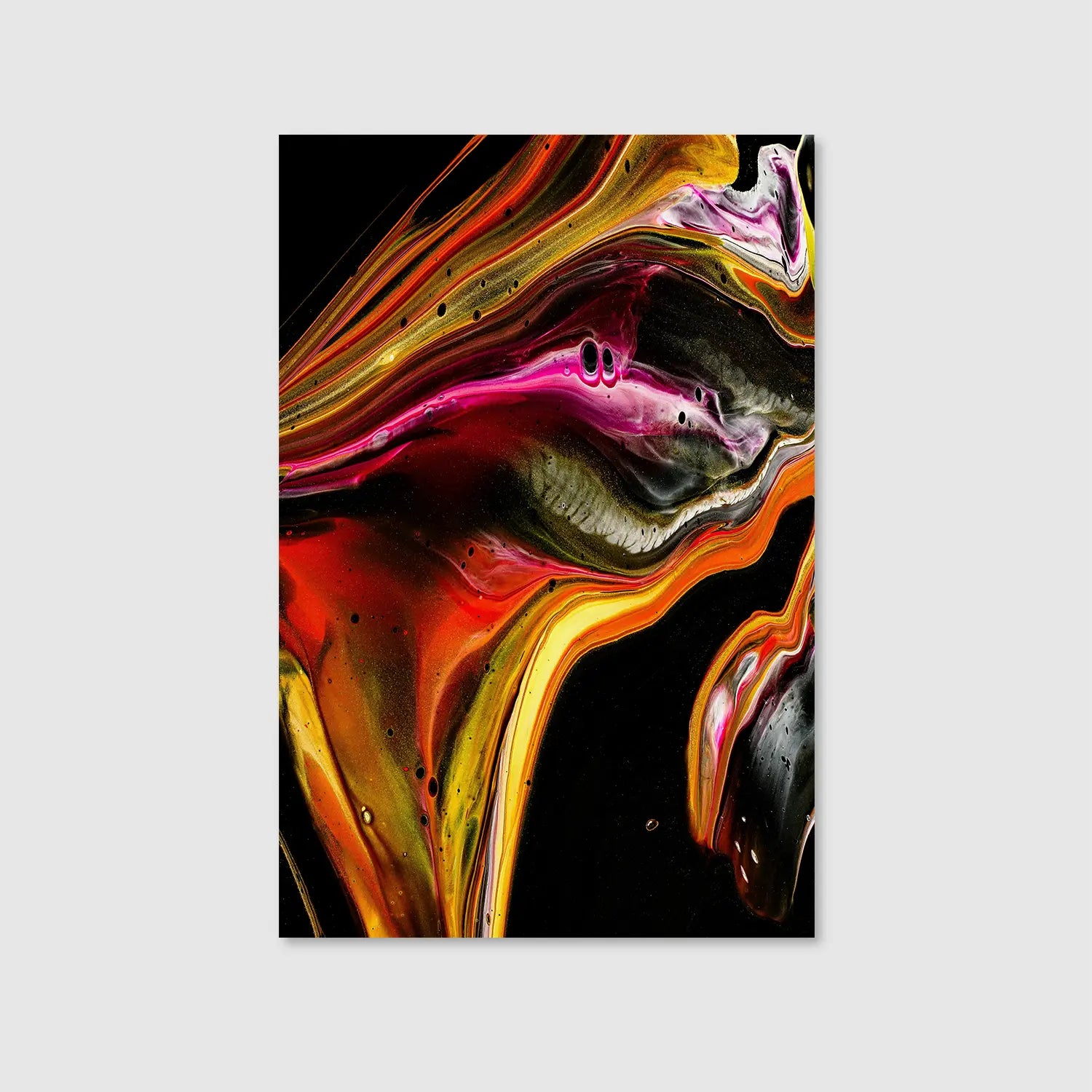 Molten Aurora (Graphic Only) - Dramatic Abstract Wall Art for Living room