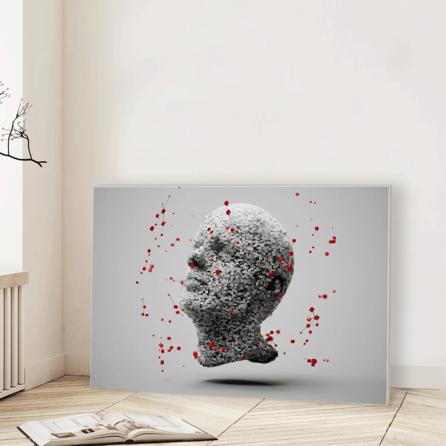 Fragmented Mind (Graphic Only) Lifestyle View - Futuristic Abstract Wall Art