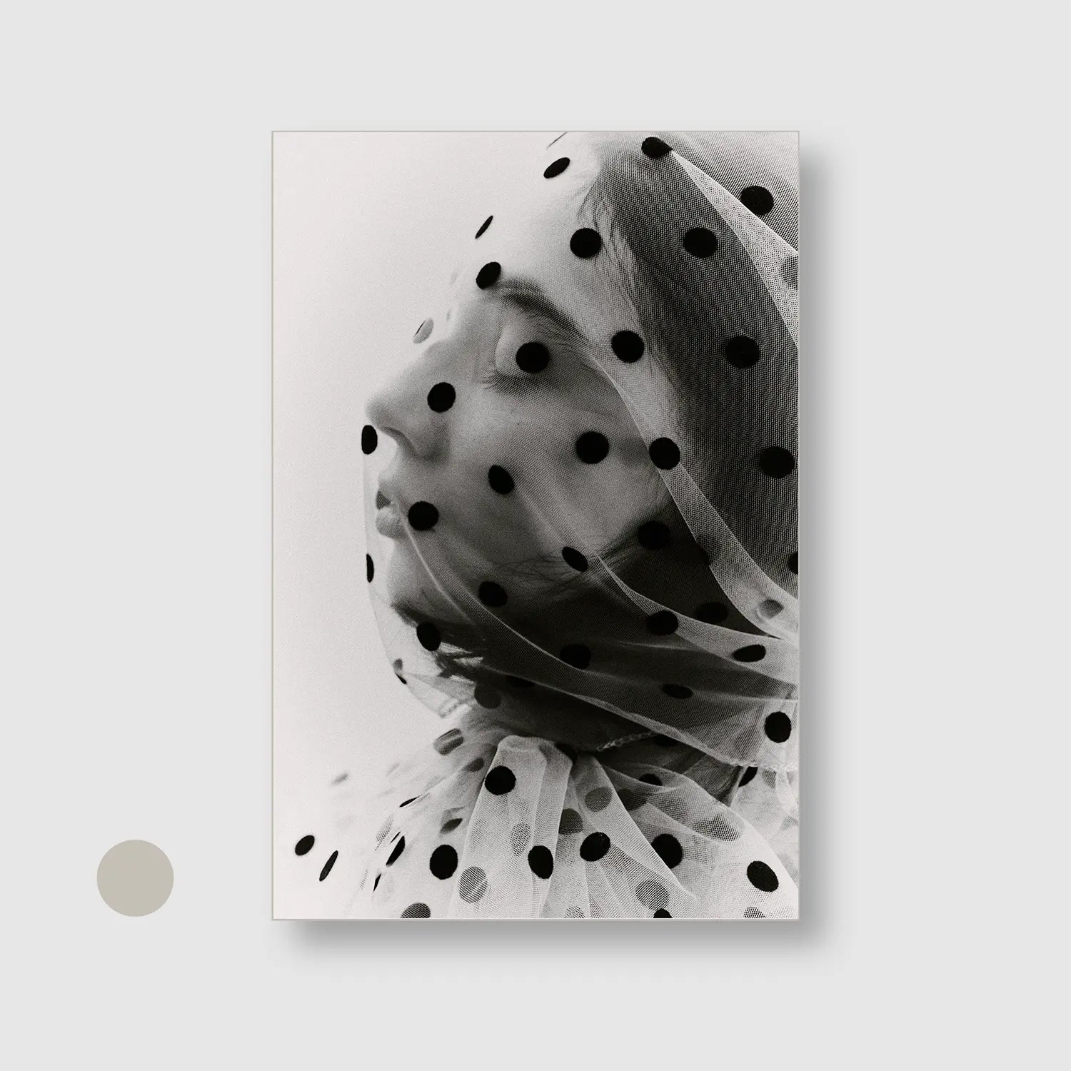 Veiled in Dots (Graphic Only) with Silver Frame - Intimate People Wall Art