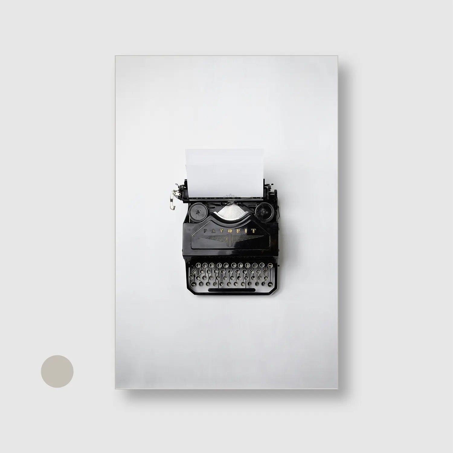 Blank Page (Graphic Only) with Silver Frame - Minimal Still life Wall Art