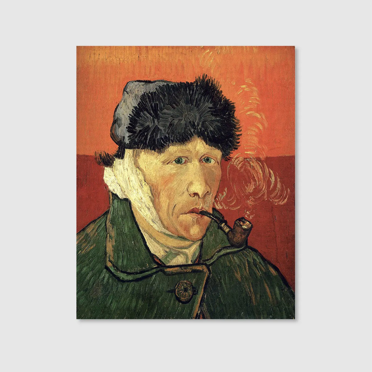 Self-Portrait with Bandaged Ear and Pipe