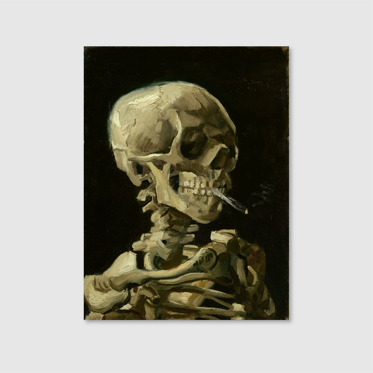 Head of a Skeleton with a Burning Cigarette