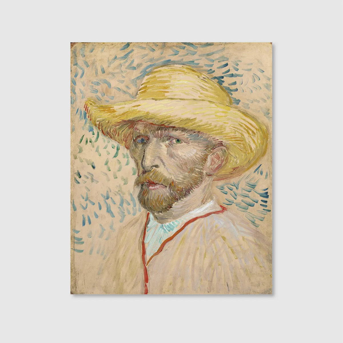 Self-Portrait with Straw Hat