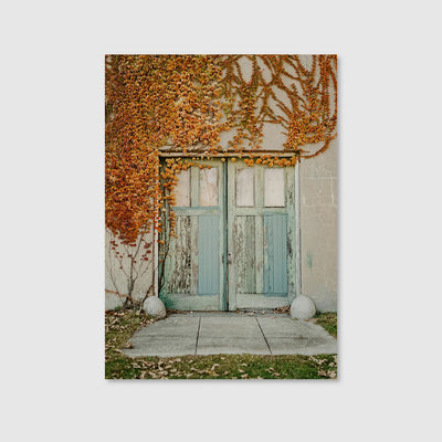Autumn’s Threshold (Graphic Only) - Minimal Urban Wall Art for Office
