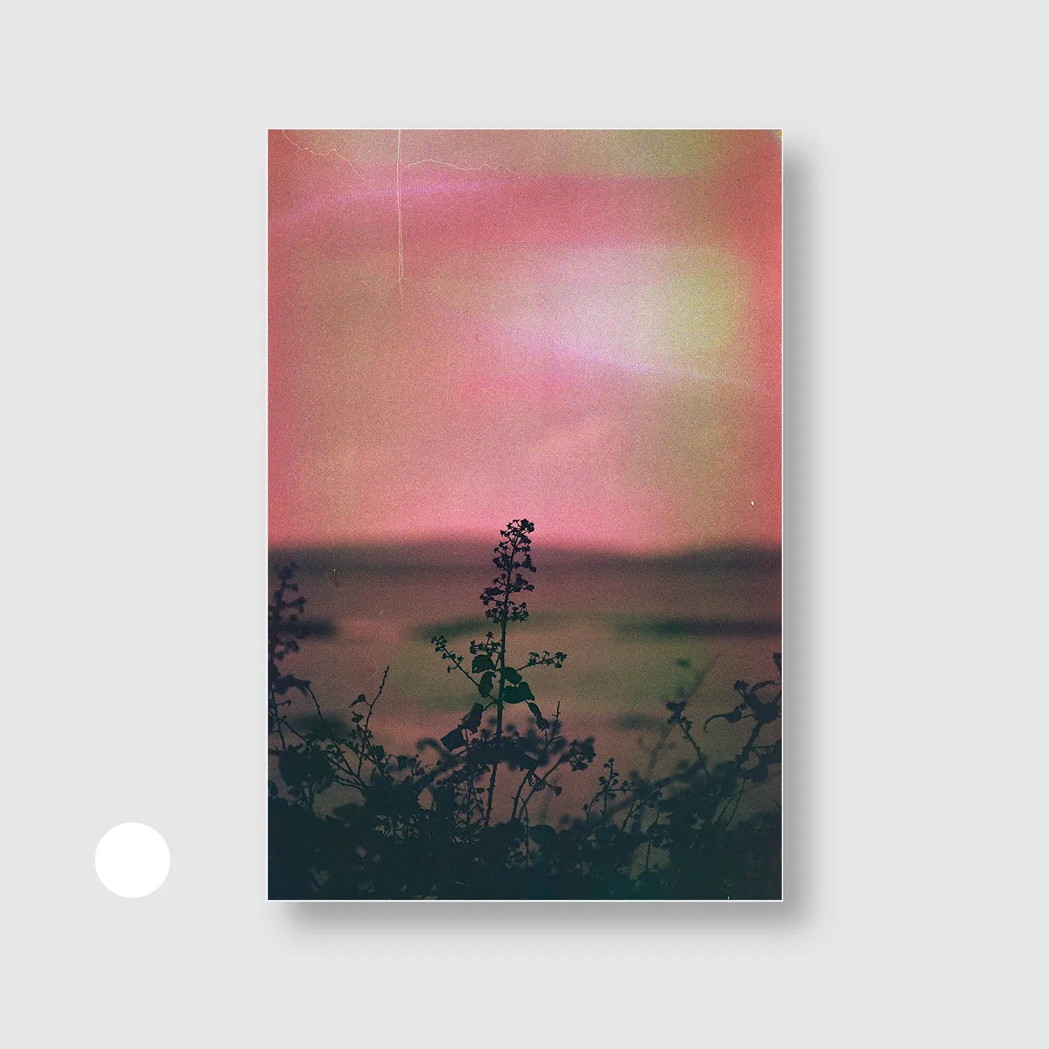 Pastel Horizon (Graphic Only) with White Frame - Serene Nature Wall Art
