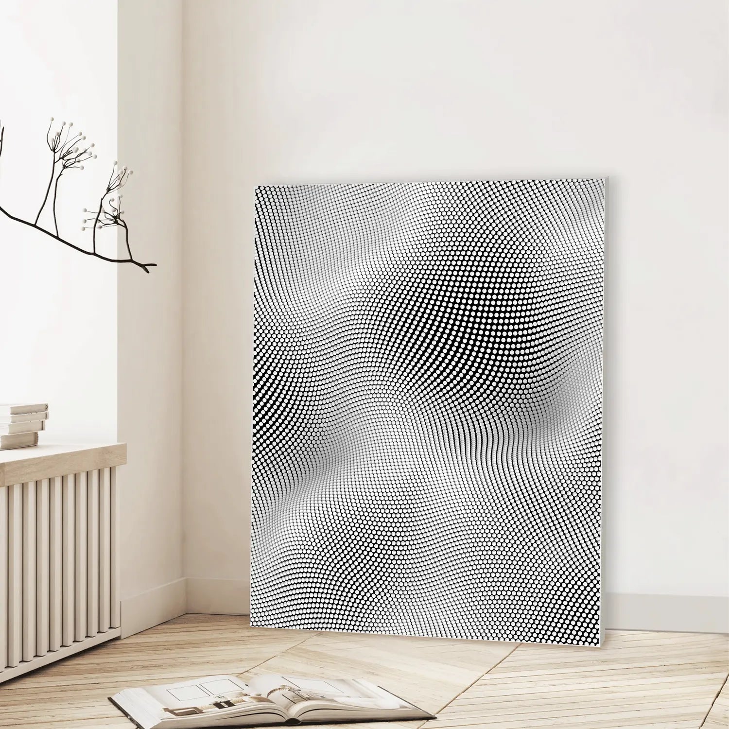 Dimensional Pulse (Graphic Only) Lifestyle View - Minimal Abstract Wall Art