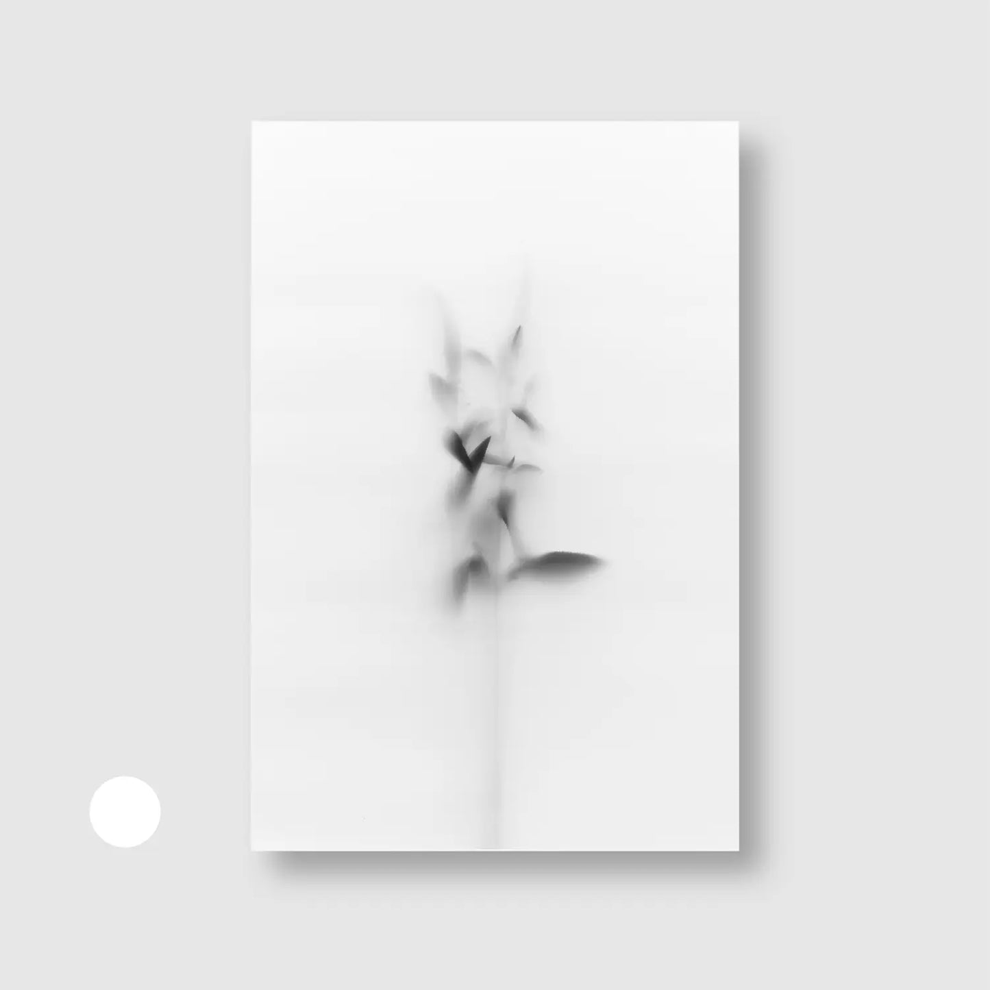 Minimal blurred plant (Graphic Only) with White Frame - Minimal Nature Wall Art