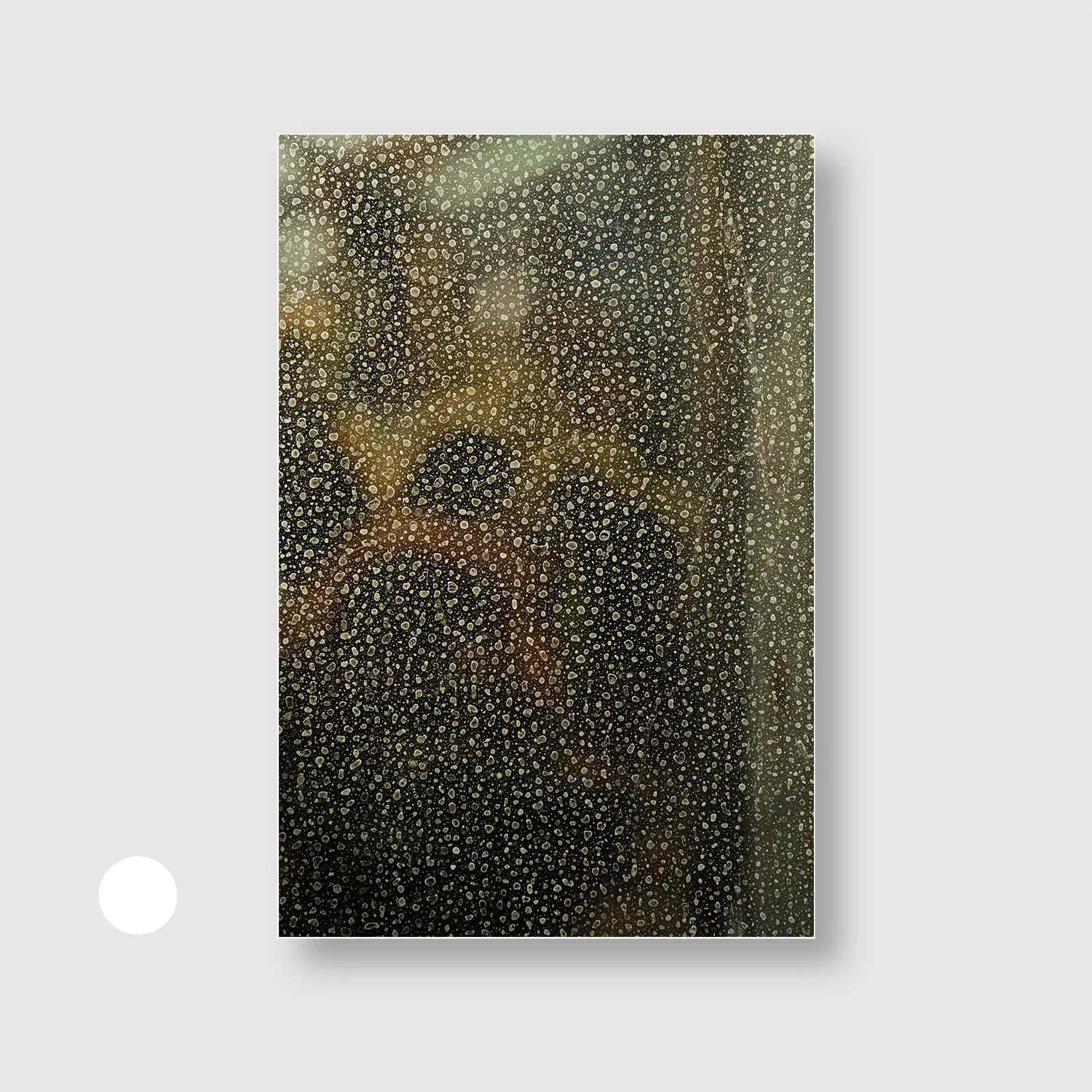 Droplets on Glass (Graphic Only) with White Frame - Minimal Texture Wall Art