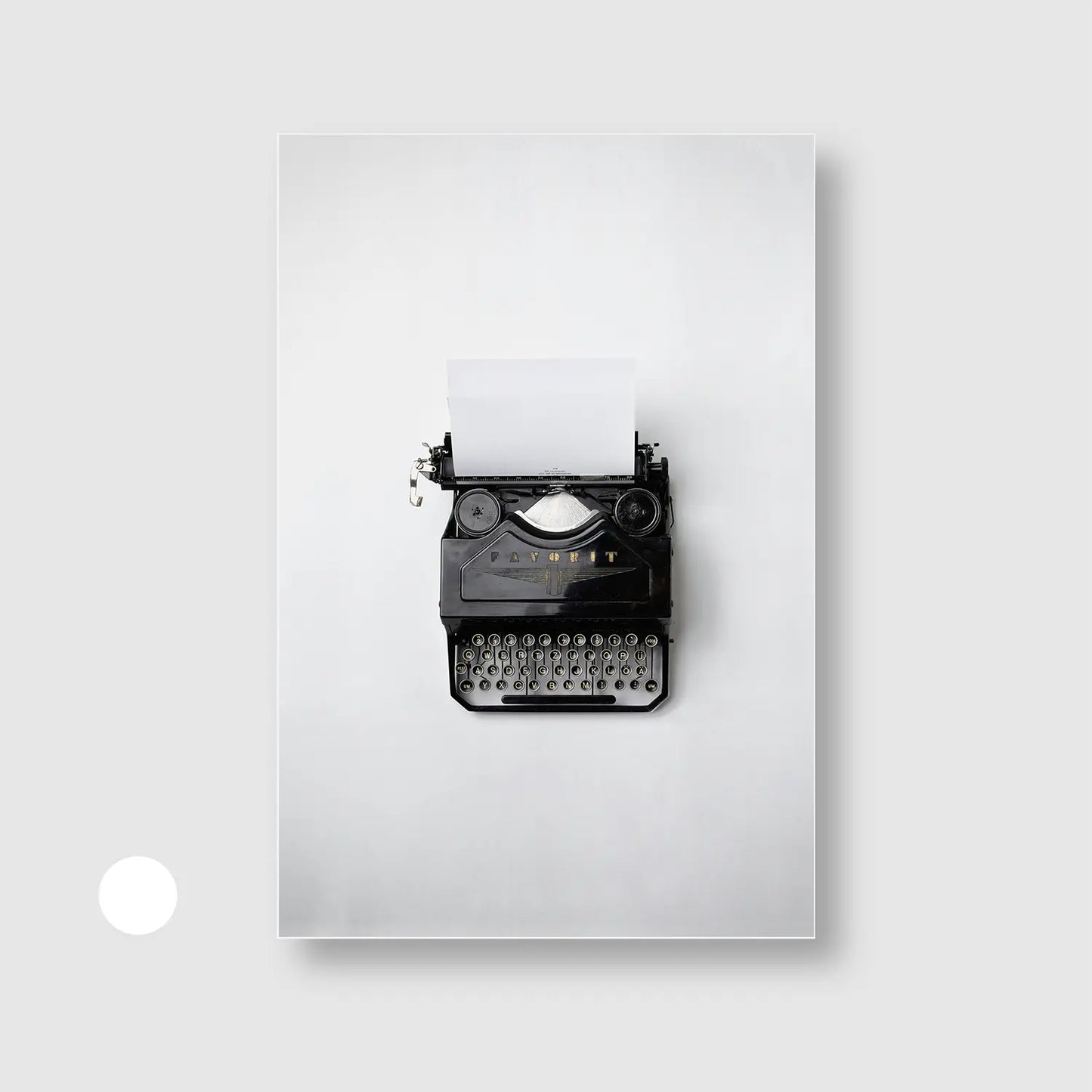 Blank Page (Graphic Only) with White Frame - Minimal Still life Wall Art