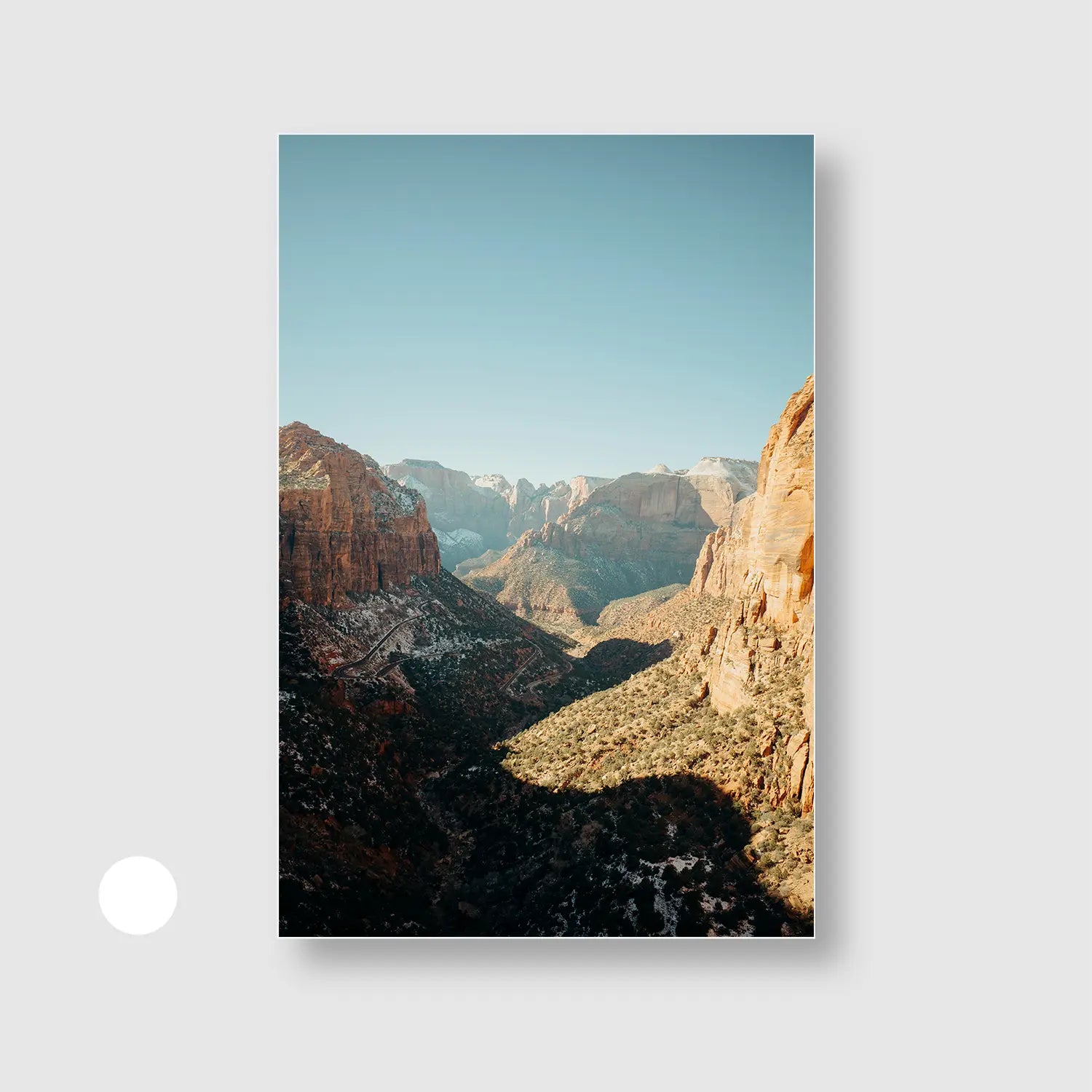 Desert Cathedral (Graphic Only) with White Frame - Dramatic Nature Wall Art