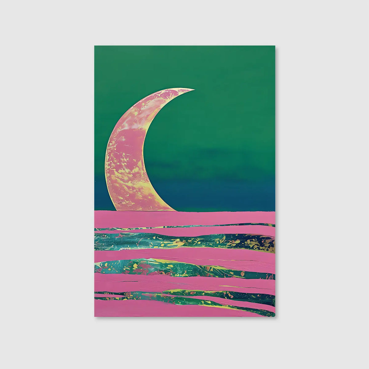 Crescent Over Magenta Tide