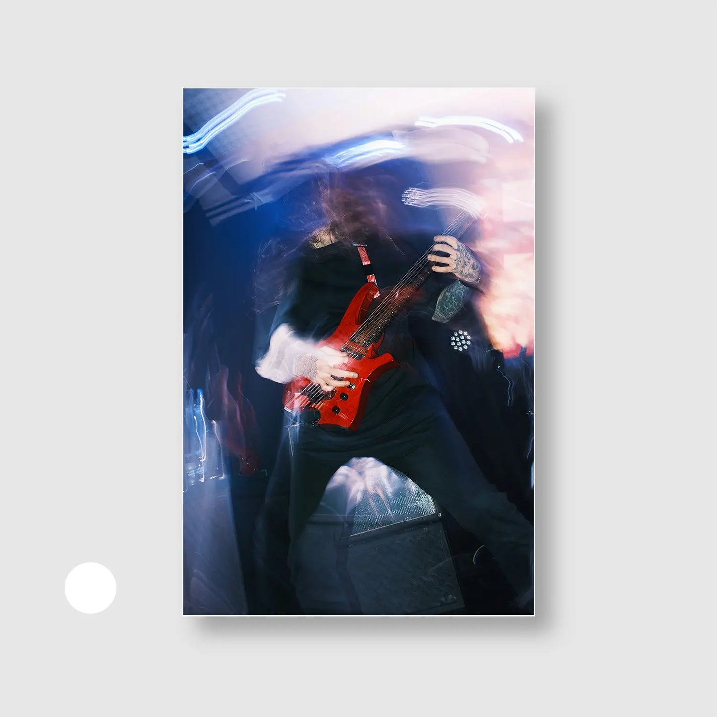 Blurred Riff (Graphic Only) with White Frame - Dramatic People Wall Art