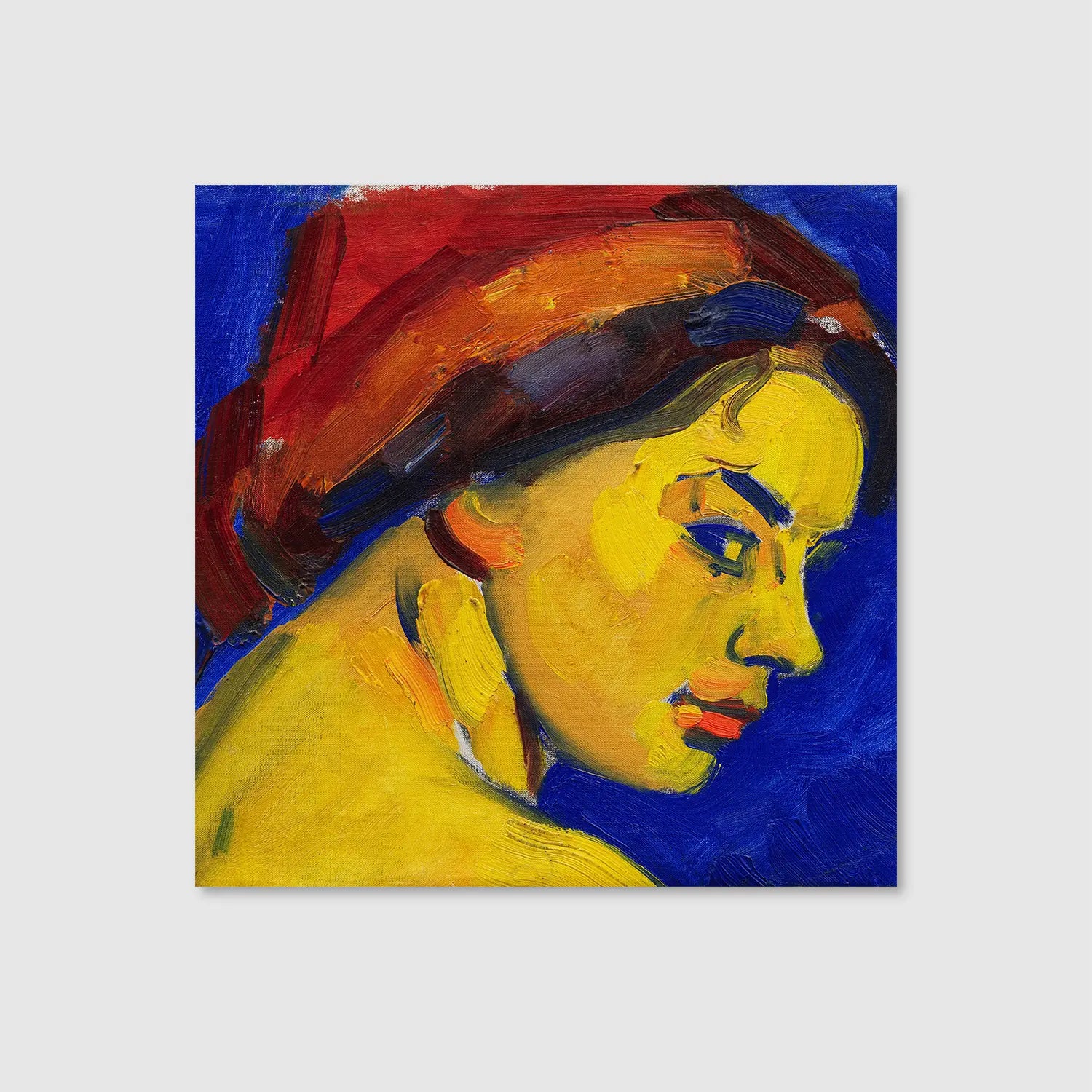 Woman's Head (1914) (Graphic Only) - Serene People Wall Art for Bedroom