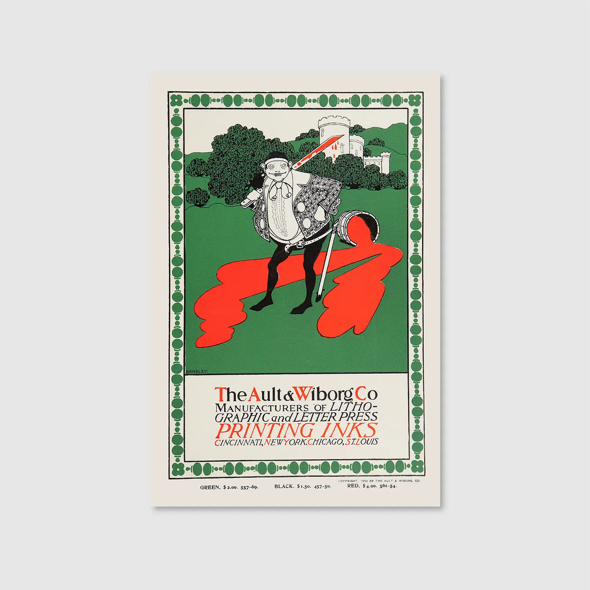 The Ault & Wiborg Co. Printing Inks Poster