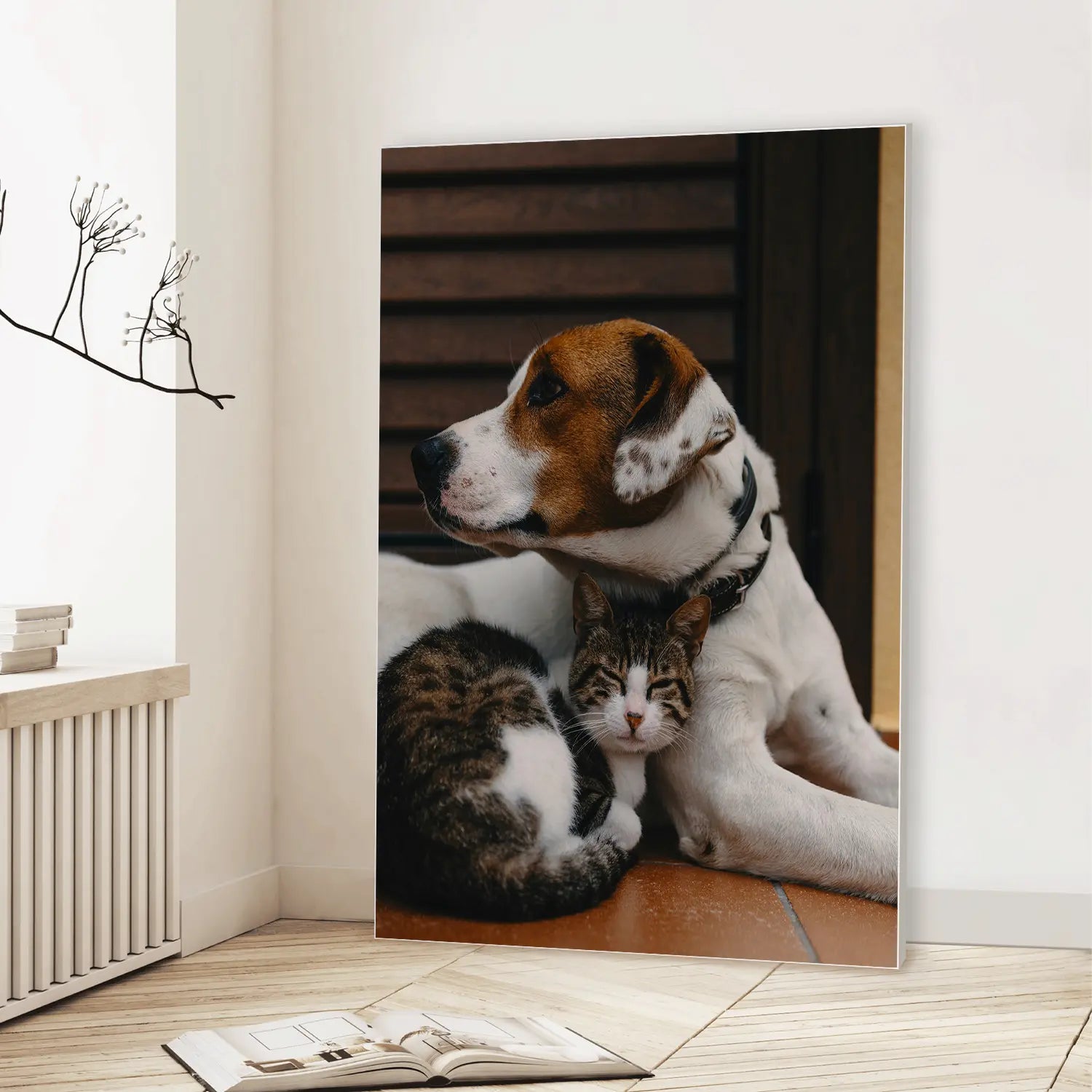 Companions at Rest (Graphic Only) Lifestyle View - Cozy Animals Wall Art