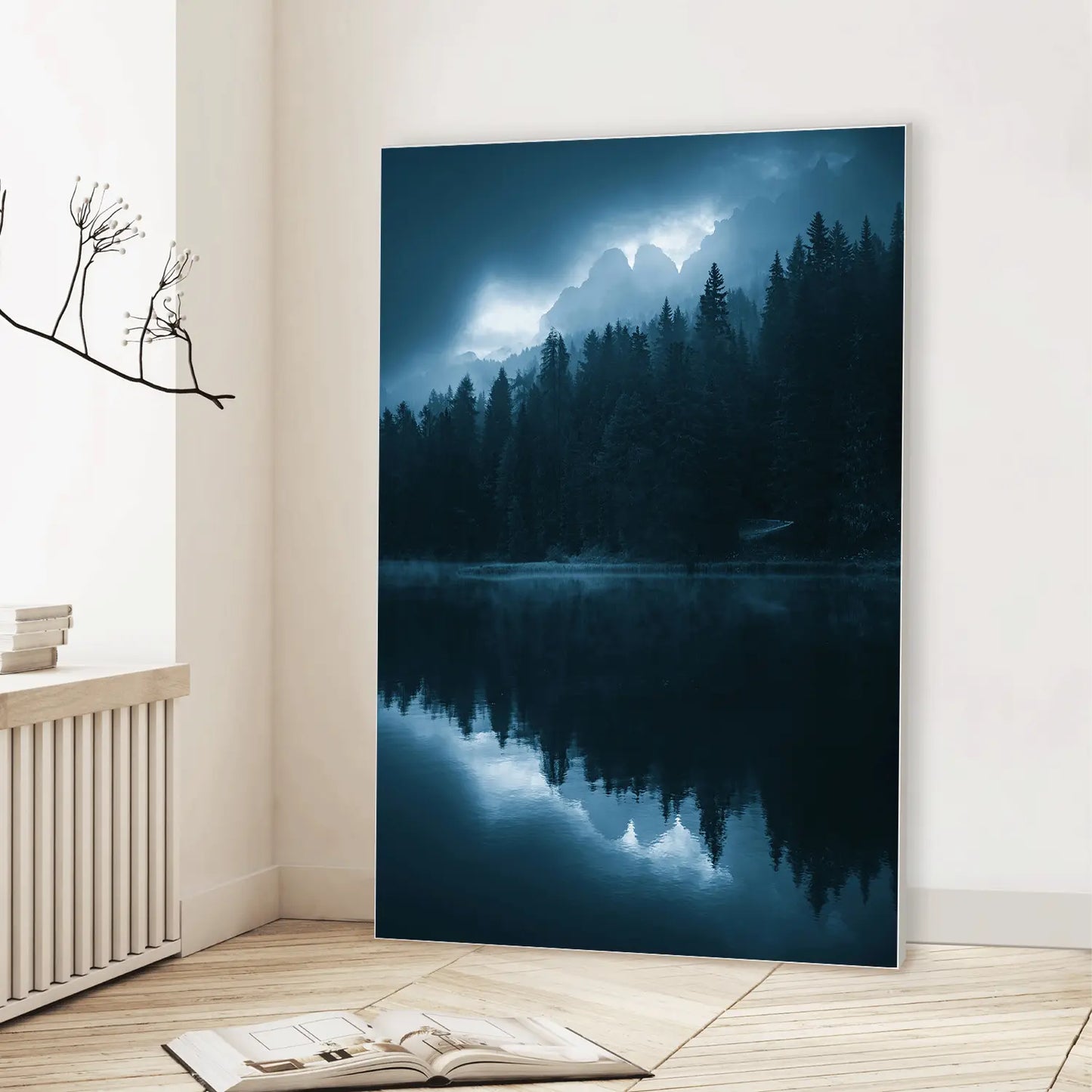 Midnight Mirror (Graphic Only) Lifestyle View - Dramatic Nature Wall Art