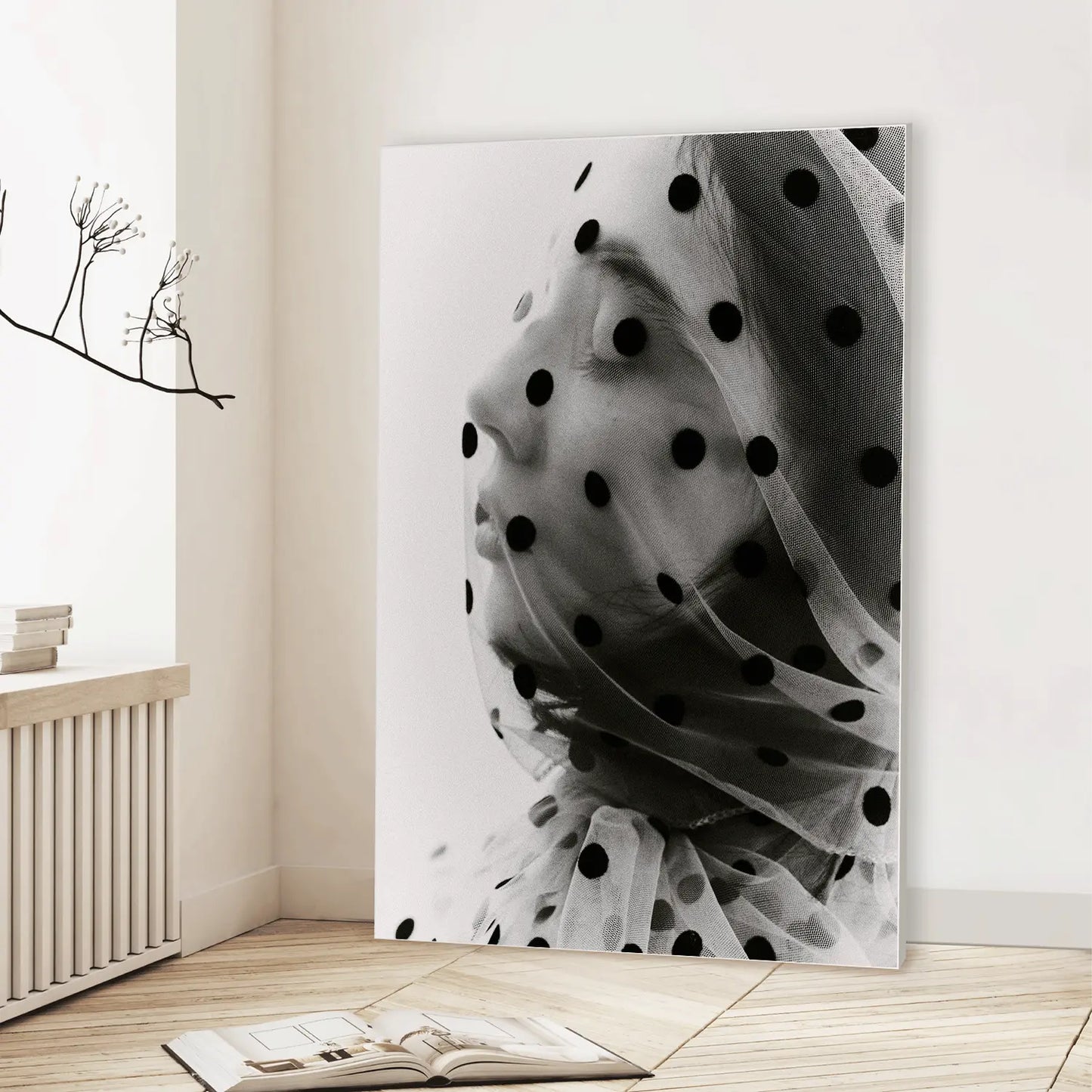 Veiled in Dots (Graphic Only) Lifestyle View - Intimate People Wall Art