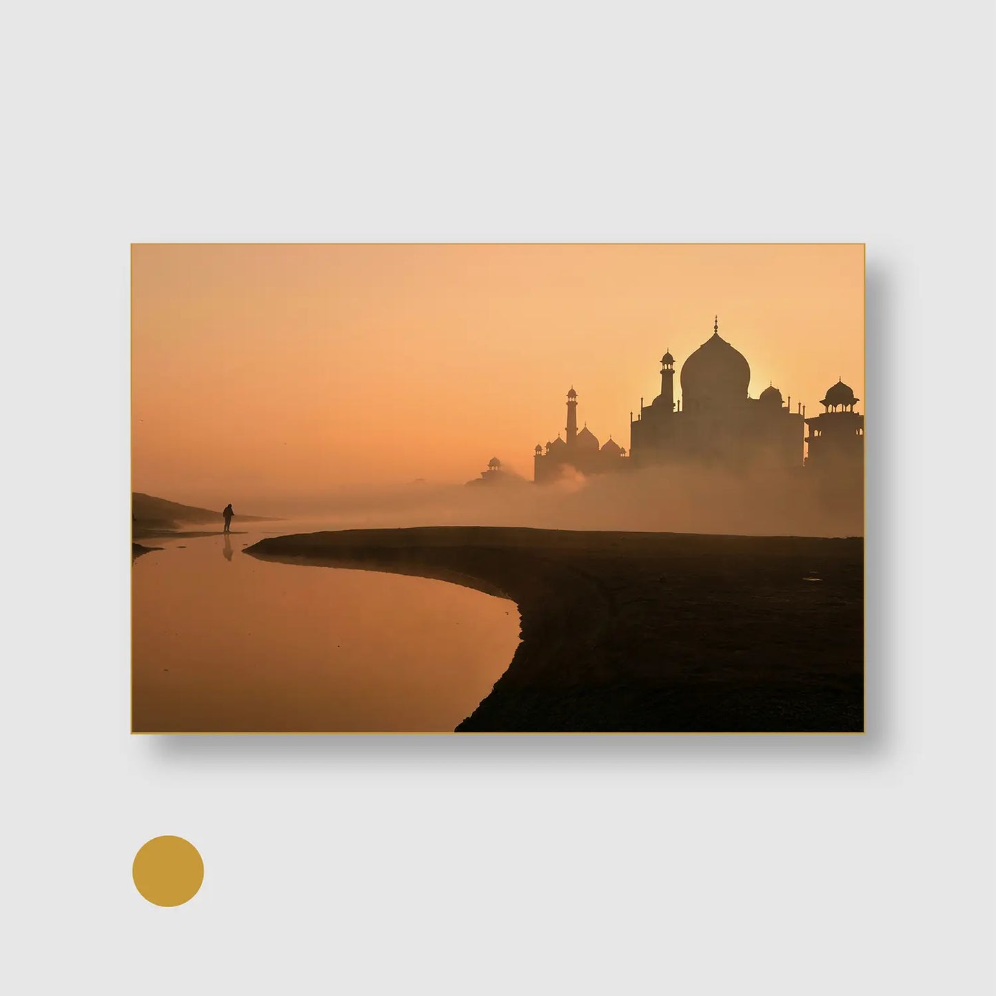 Golden Taj (Graphic Only) with Gold Frame - Serene Urban Wall Art