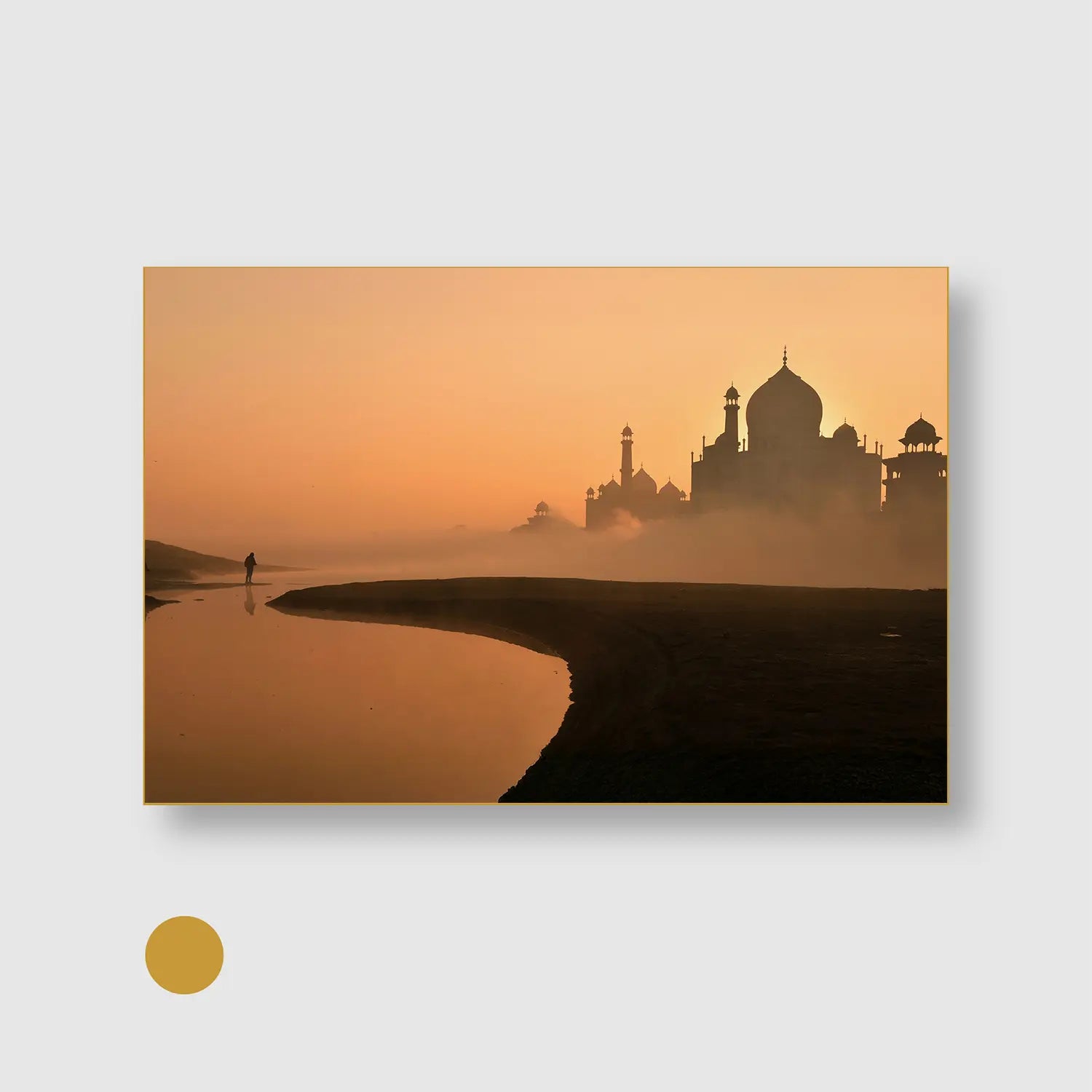Golden Taj (Graphic Only) with Gold Frame - Serene Urban Wall Art