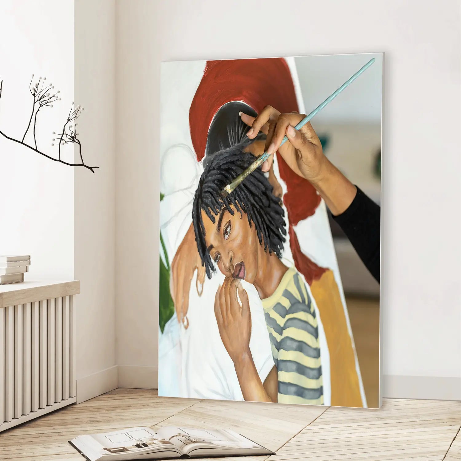 Tender Strokes (Graphic Only) Lifestyle View - Playful Abstract Wall Art