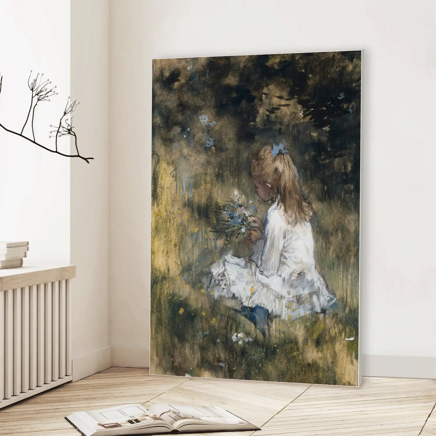 Little Gatherer (Graphic Only) Lifestyle View - Serene People Wall Art