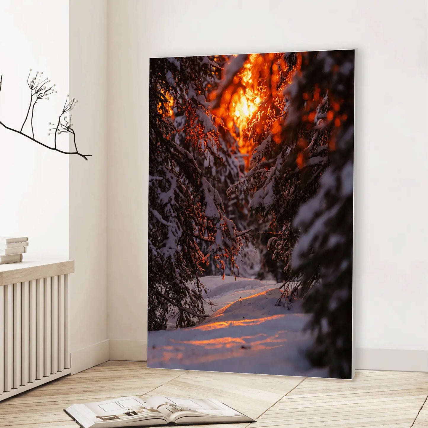 Winter Ignition (Graphic Only) Lifestyle View - Cozy Nature Wall Art