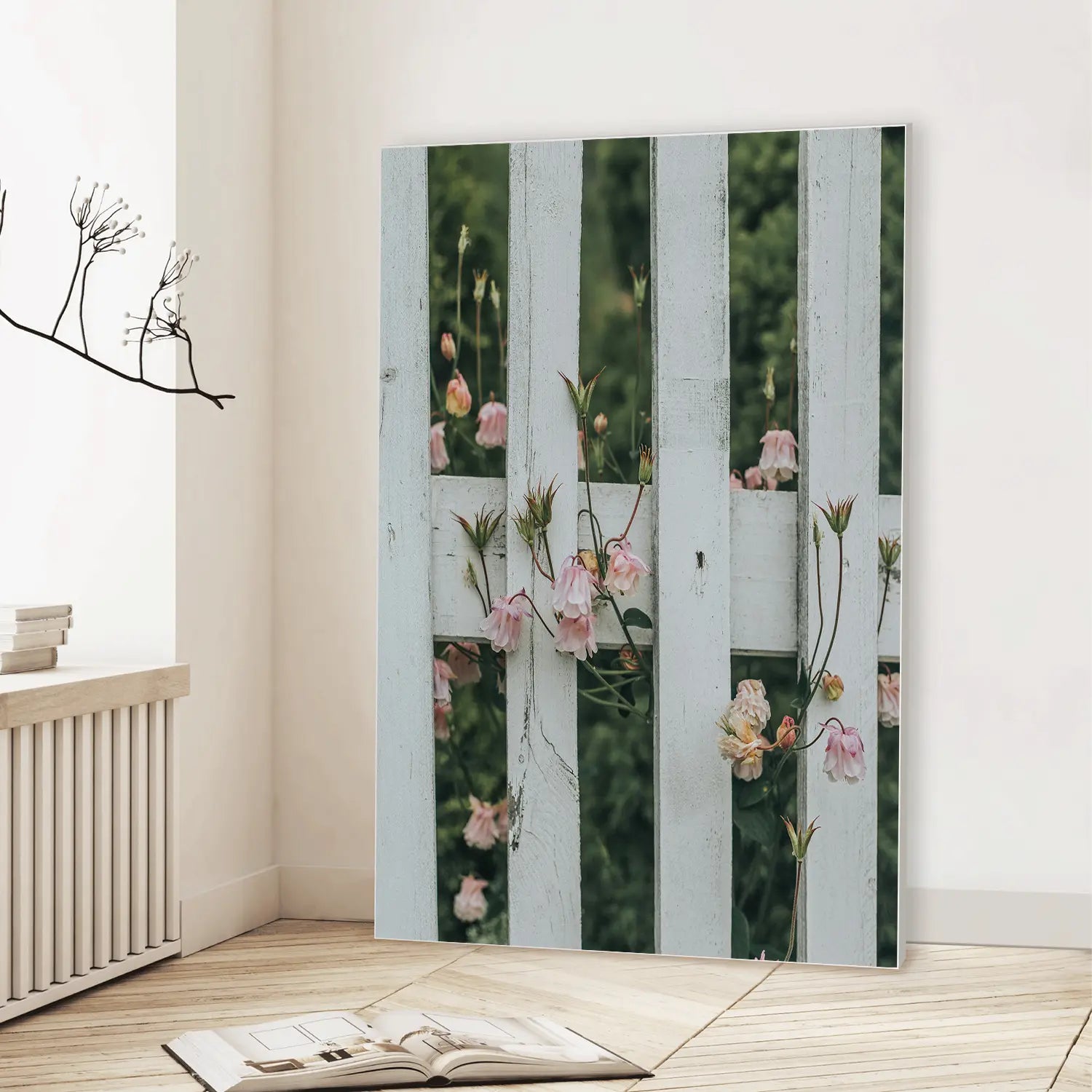 Blush Between the Boards (Graphic Only) Lifestyle View - Serene Nature Wall Art