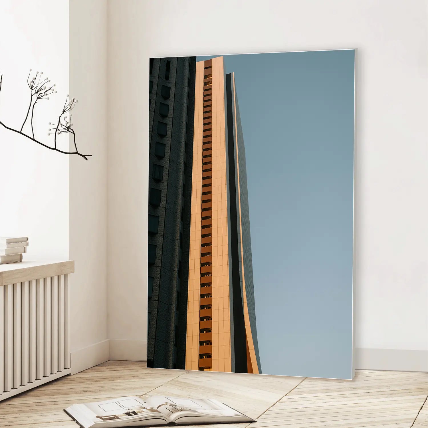 Golden Facade (Graphic Only) Lifestyle View - Dramatic Urban Wall Art