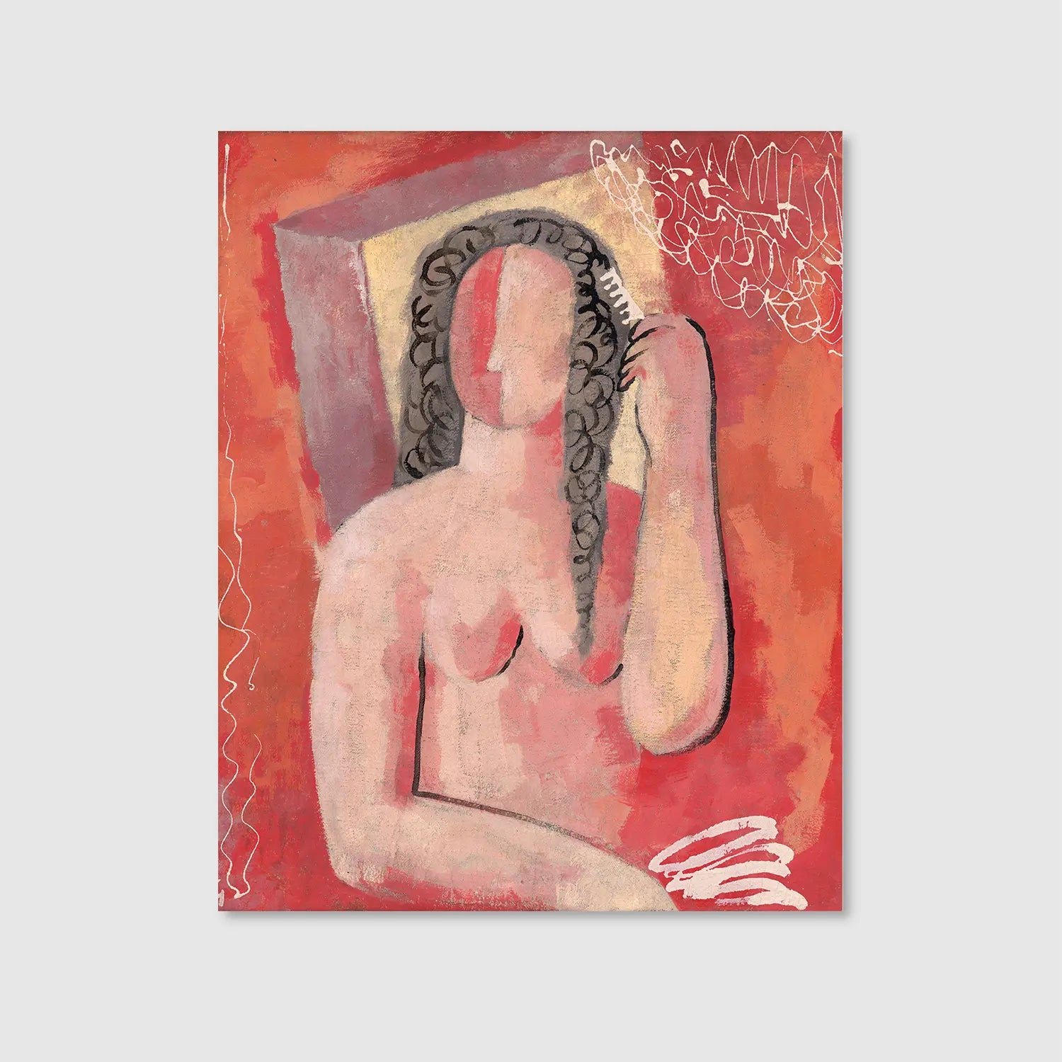 Grooming (Morning) (1931) (Graphic Only) - Intimate People Wall Art for Bedroom