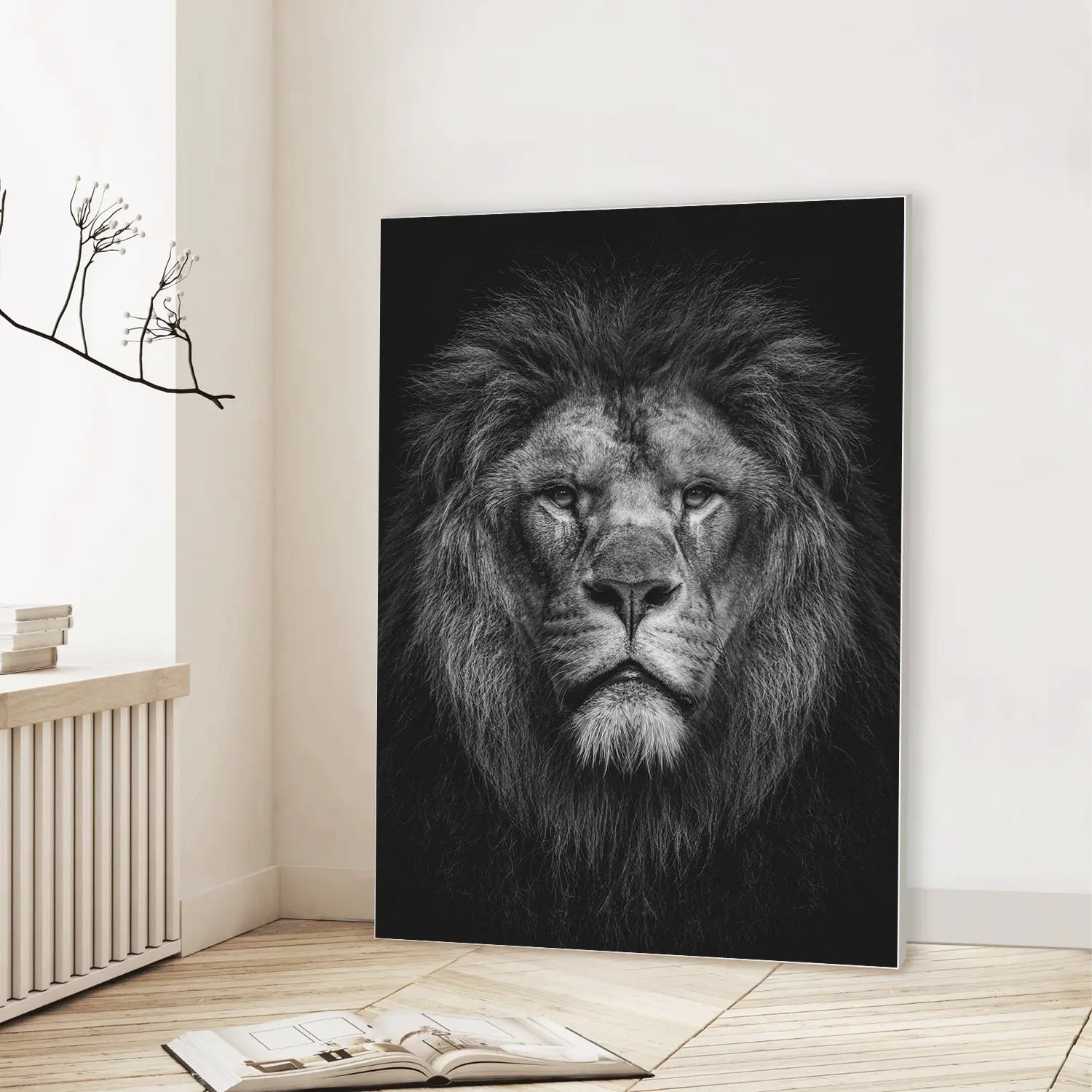King of Stillness (Graphic Only) Lifestyle View - Dramatic Animals Wall Art