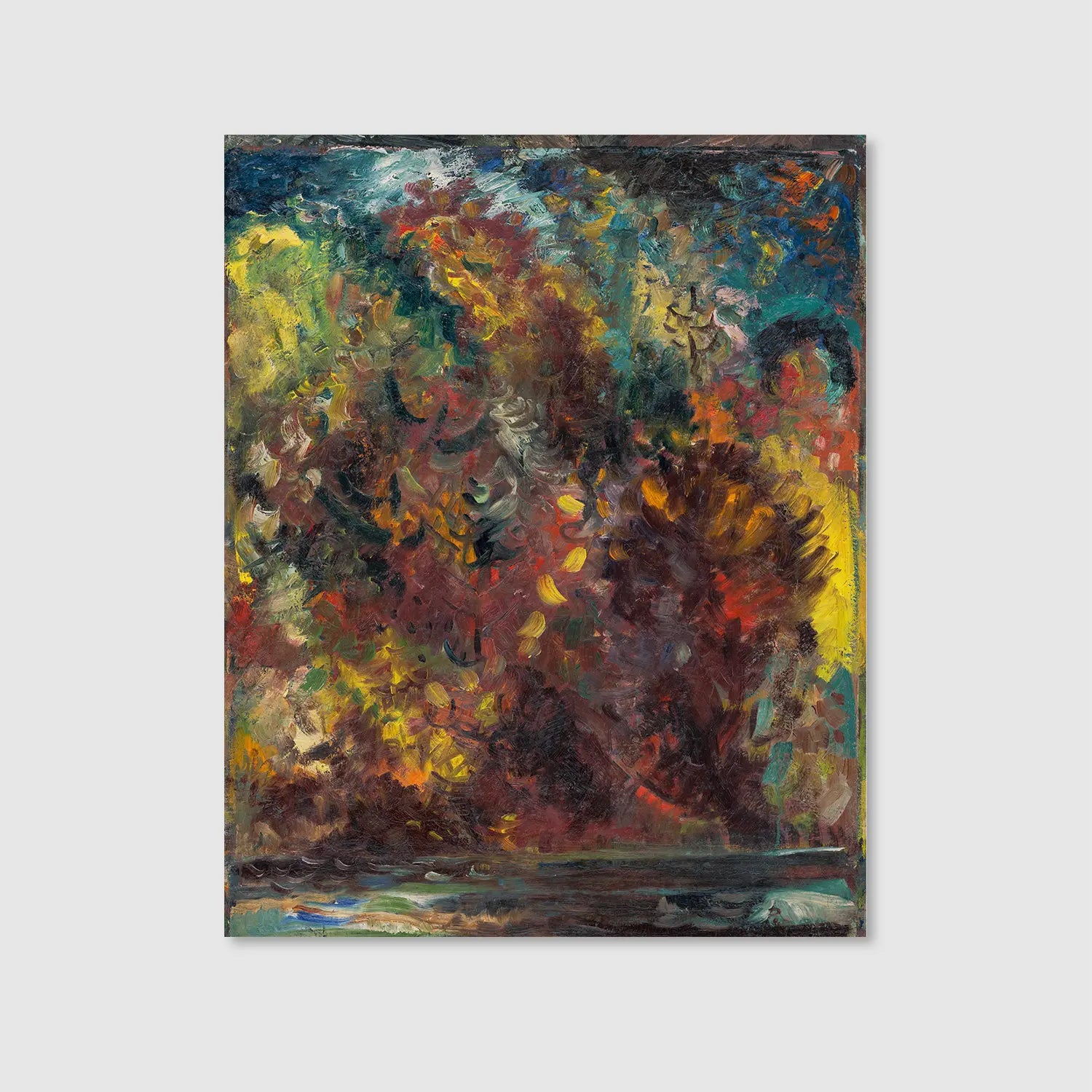 Autumn on a River Bank (1940–1944) (Graphic Only) - Dramatic Abstract Wall Art for Living room