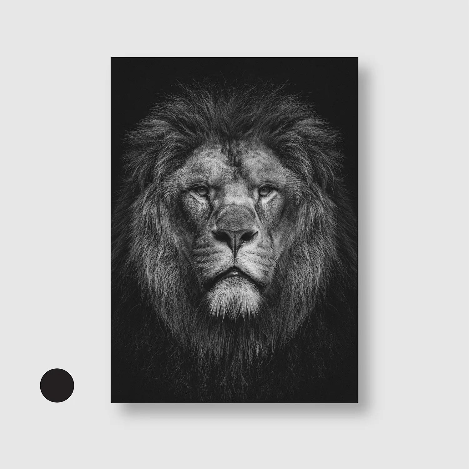 King of Stillness (Graphic Only) with Black Frame - Dramatic Animals Wall Art